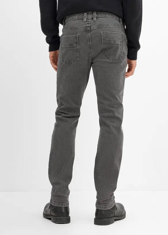 Slim-Fit-Jeans, Straight in grau von hinten - bonprix Slim-Fit-Jeans, Straight in grau von hinten - bonprix