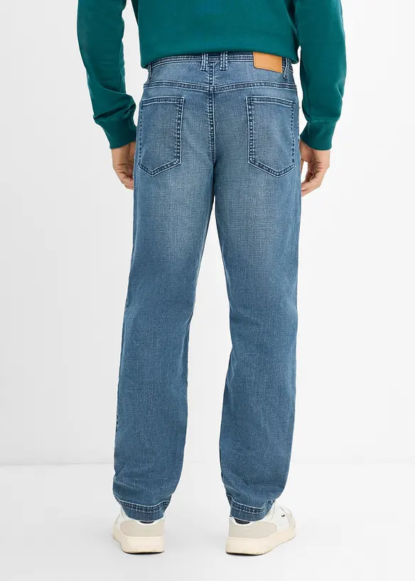 Classic-Fit-Jeans mit verstärktem Schritt, Tapered in blau von hinten - bonprix