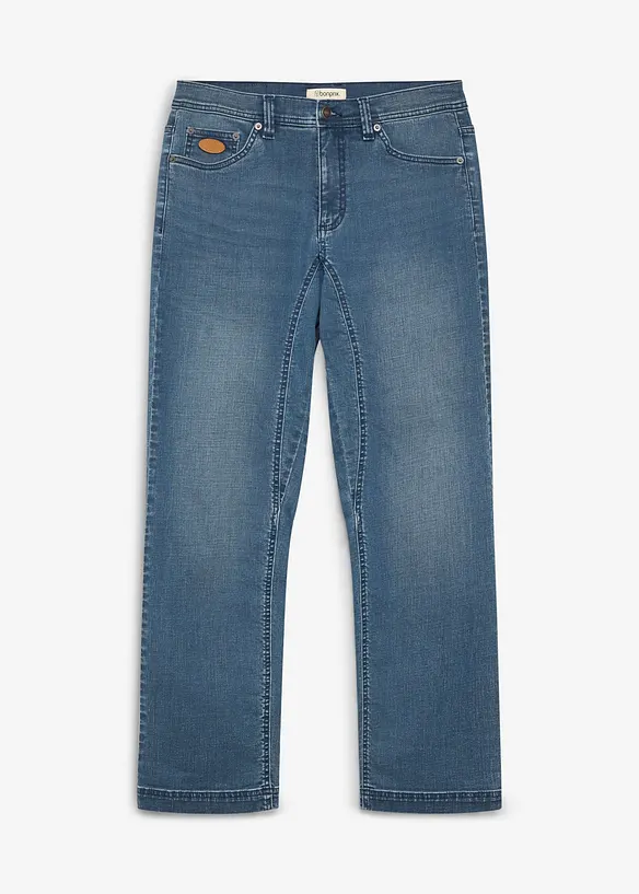 Classic-Fit-Jeans mit verstärktem Schritt, Tapered in blau von vorne - bonprix