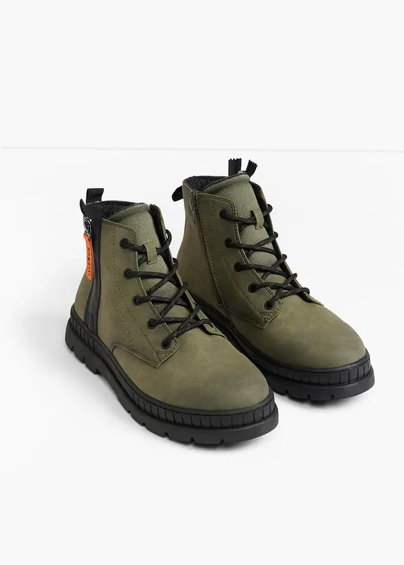Bugatti Schnürboots mit Profilsohle in grün - Bugatti