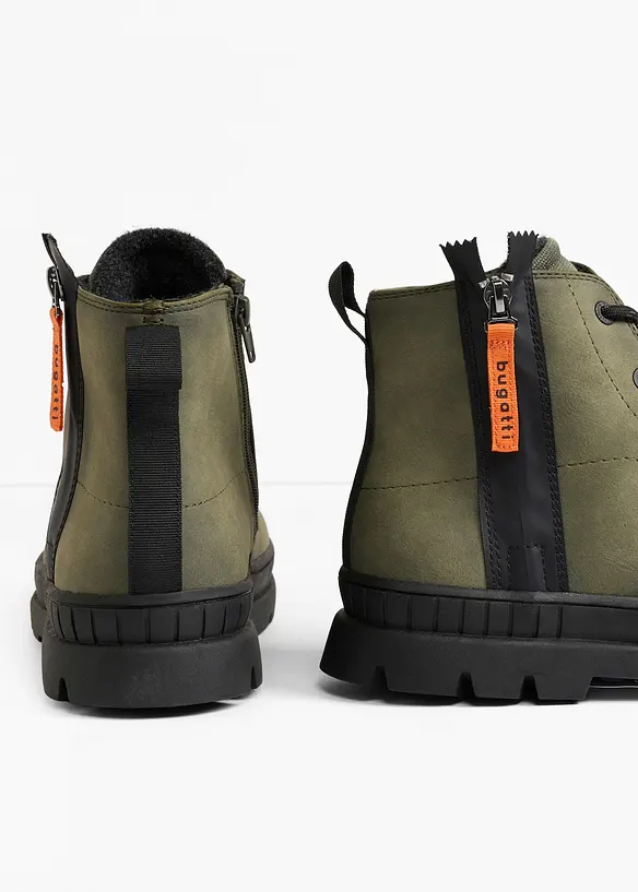 Bugatti Schnürboots mit Profilsohle in grün - Bugatti
