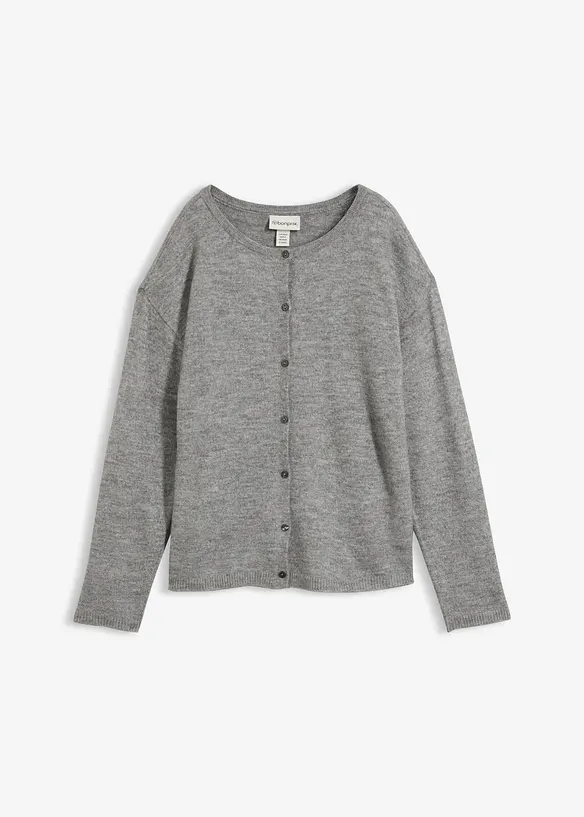 Feinstrickjacke in grau von vorne - bonprix Feinstrickjacke in grau von vorne - bonprix