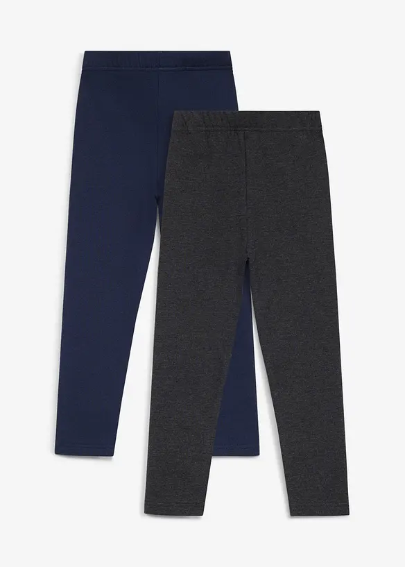 Thermo-Leggings (2er Pack) in blau von hinten - bonprix