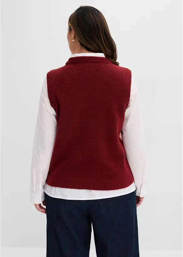 Pullunder in rot von hinten (im Anschnitt) - bonprix Pullunder in rot von hinten (im Anschnitt) - bonprix