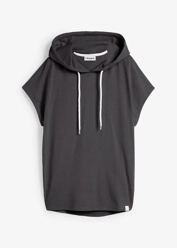 Oversize Hoodie in grau von vorne - bonprix