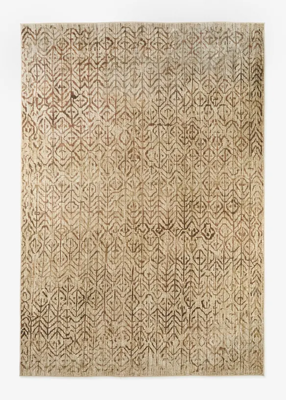 Teppich mit graphischer Musterung in beige von vorne - bonprix Teppich mit graphischer Musterung in beige von vorne - bonprix