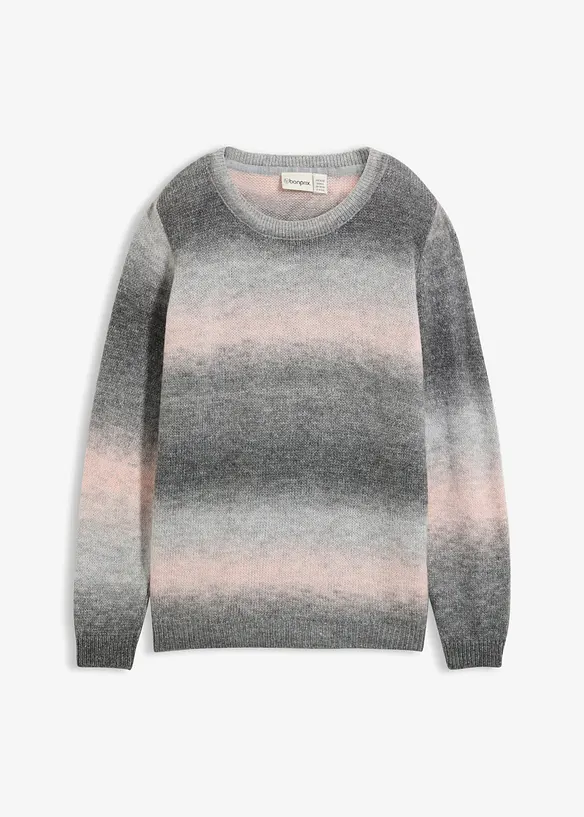 Grobstrick-Pullover mit Farbverlauf von vorne - bonprix Grobstrick-Pullover mit Farbverlauf von vorne - bonprix