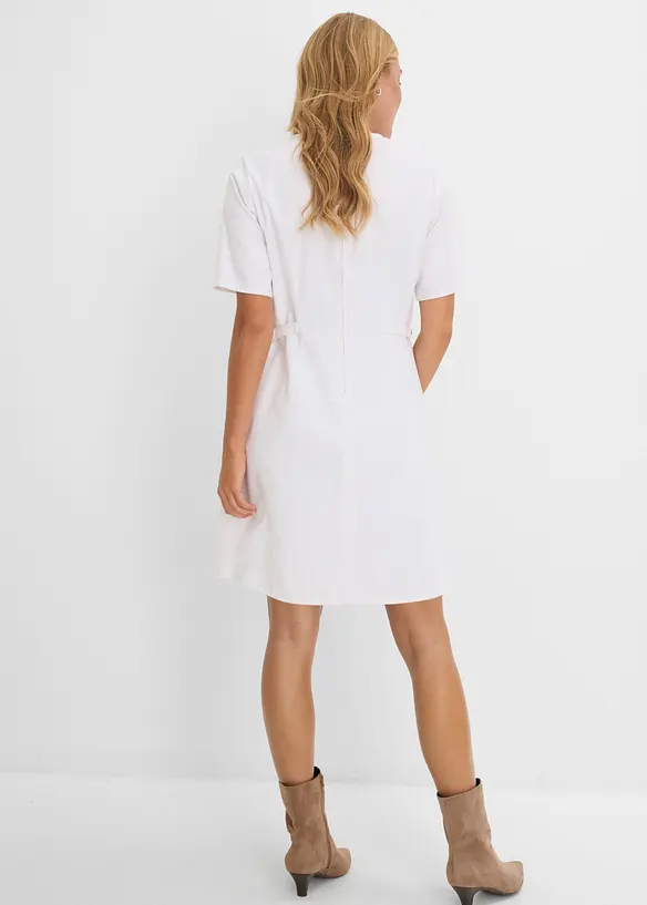 Jeanskleid aus Baumwolle mit Stretch in weiß von hinten (Totalaufnahme) - bonprix Jeanskleid aus Baumwolle mit Stretch in weiß von hinten (Totalaufnahme) - bonprix