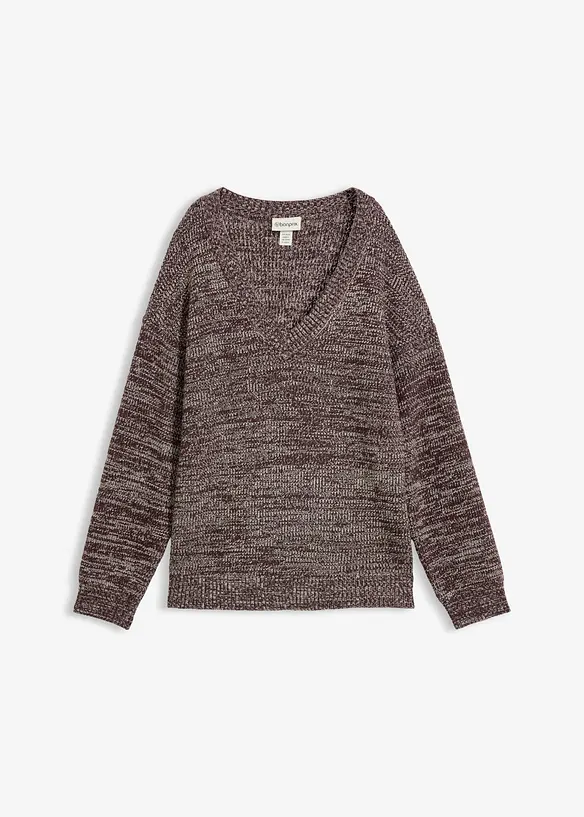 Strick-Pullover aus weichem Viscose-Mix in braun von vorne - bonprix Strick-Pullover aus weichem Viscose-Mix in braun von vorne - bonprix