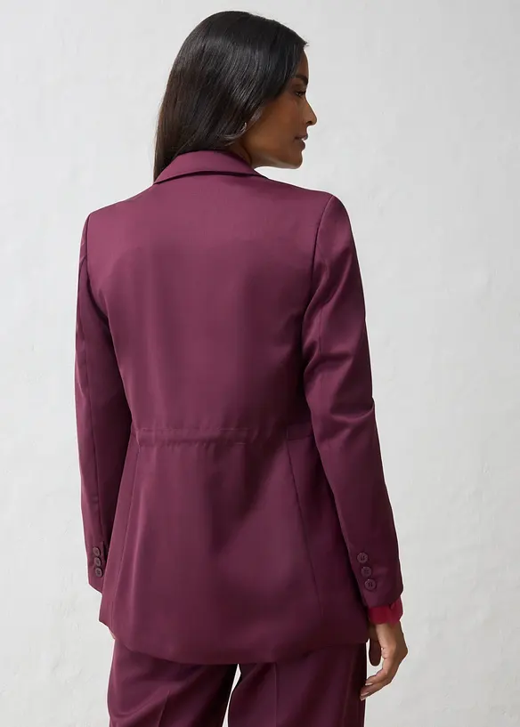 Blazer aus feinem Wollgemisch in rot von hinten (im Anschnitt) - bonprix