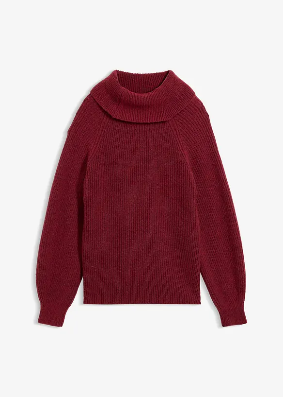 Pullover aus weichem Woll-Mix in rot von vorne - bonprix Pullover aus weichem Woll-Mix in rot von vorne - bonprix