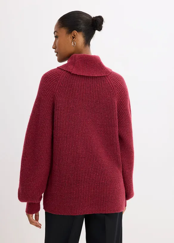 Pullover aus weichem Woll-Mix in rot von hinten (im Anschnitt) - bonprix Pullover aus weichem Woll-Mix in rot von hinten (im Anschnitt) - bonprix