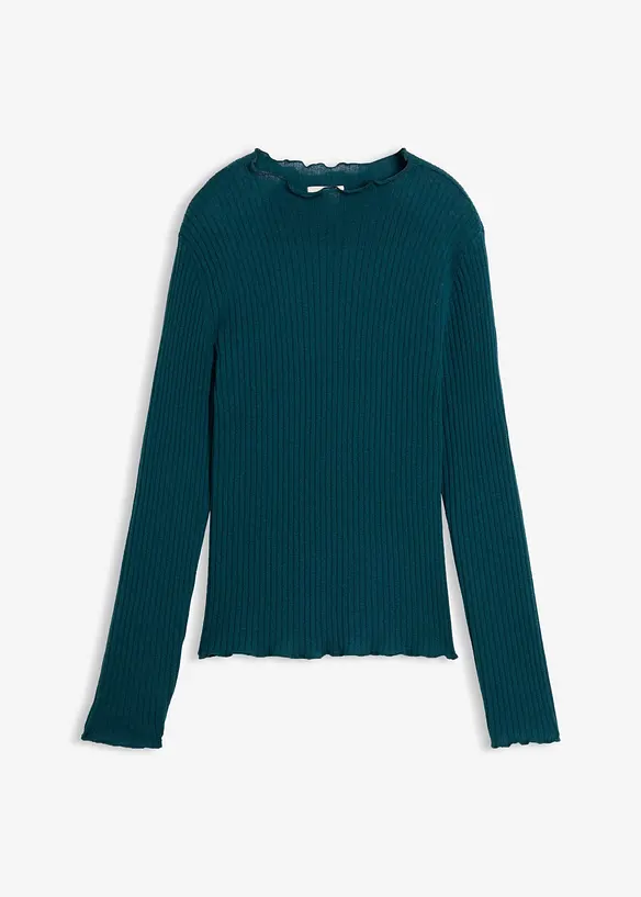 Pullover aus feiner Merinowolle in petrol von vorne - bonprix Pullover aus feiner Merinowolle in petrol von vorne - bonprix