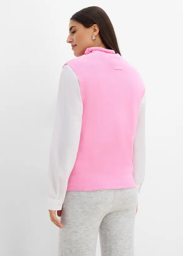 Pullunder aus reiner Baumwolle in rosa von hinten (im Anschnitt) - bonprix Pullunder aus reiner Baumwolle in rosa von hinten (im Anschnitt) - bonprix
