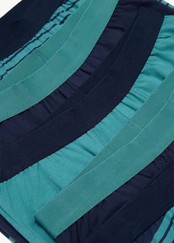 Boxershorts mit weicher Baumwolle (5er Pack) in blau - bonprix