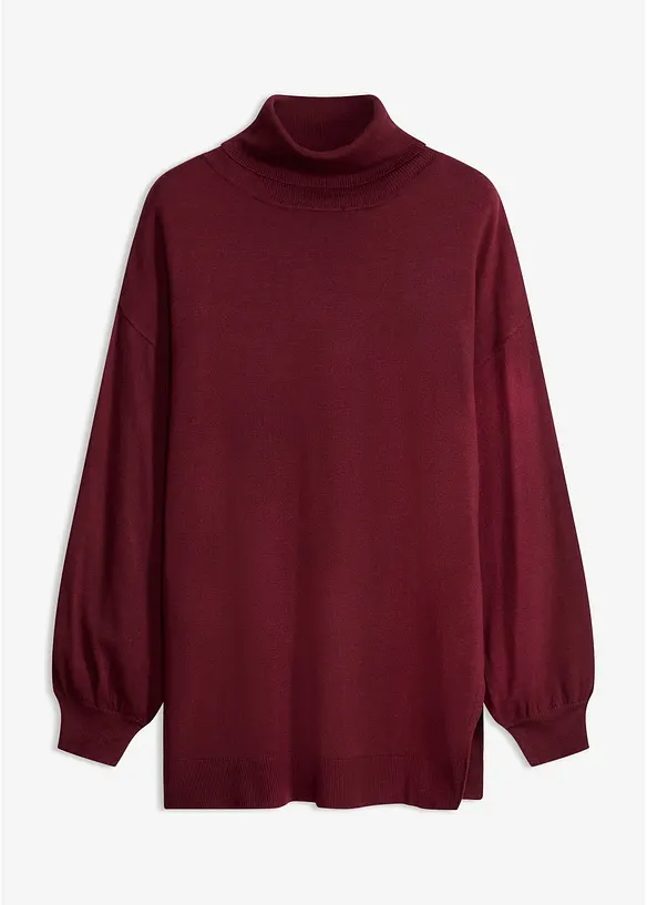 Rollkragenpullover aus Viskose-Mix in rot von vorne - bonprix Rollkragenpullover aus Viskose-Mix in rot von vorne - bonprix