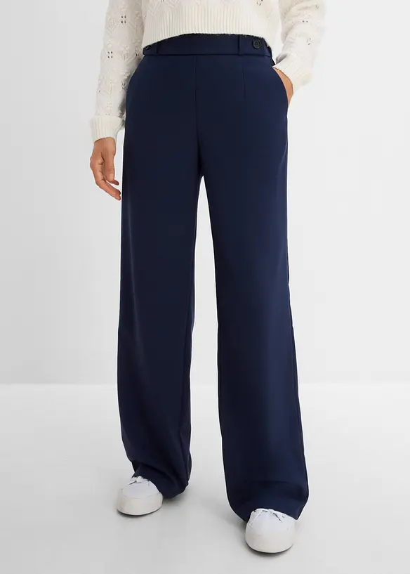 Hose aus Viskose-Mix in blau von vorne - bonprix