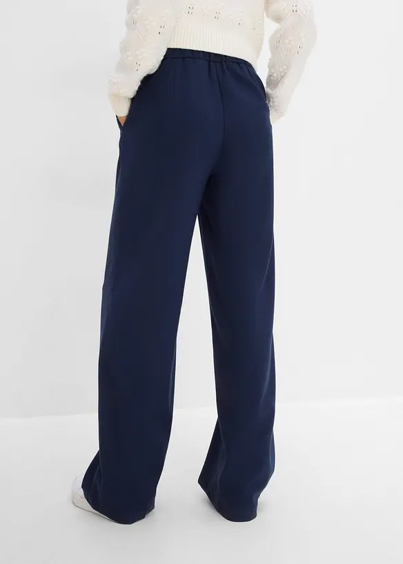 Hose aus Viskose-Mix in blau von hinten - bonprix
