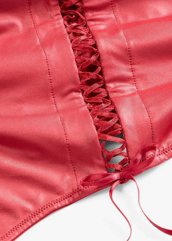Stringbody ouvert aus Wetlook in rot - bonprix