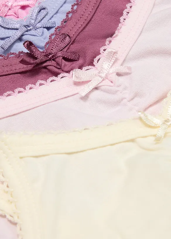 Bustier mit Bio-Baumwolle (5er Pack) in weiß - bonprix