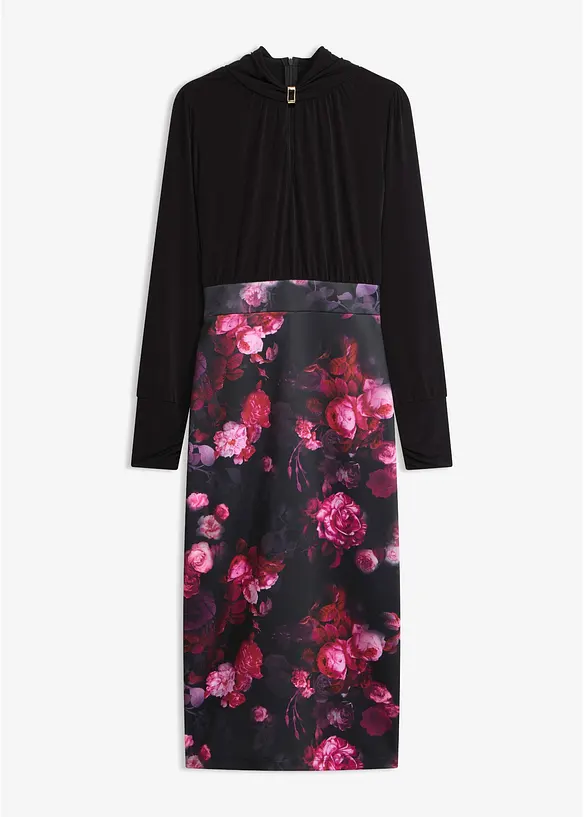 Maxikleid in schwarz von vorne - bonprix