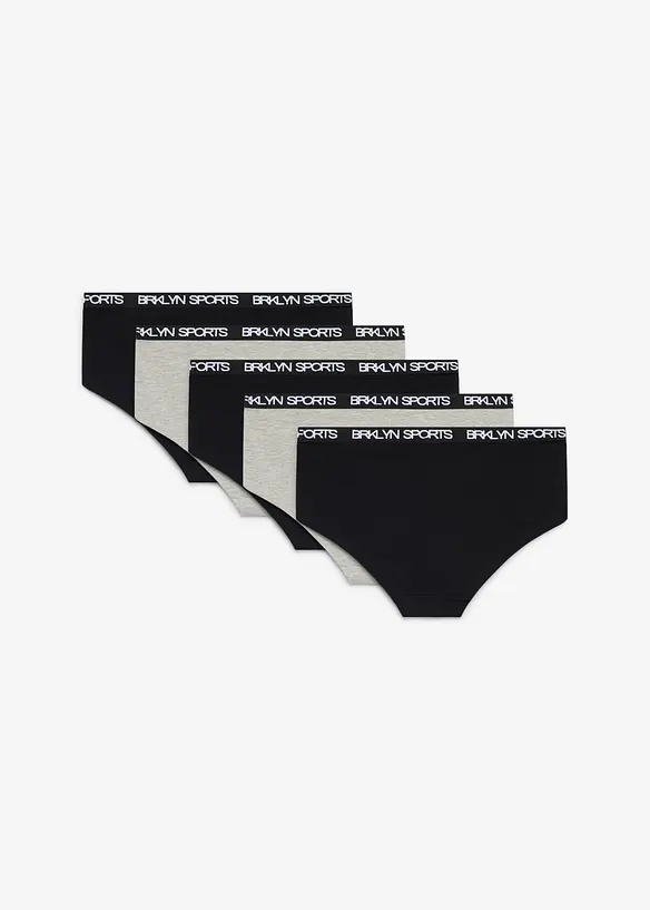 Panty mit softer Bio-Baumwolle (5er Pack) in grau von hinten - bonprix Panty mit softer Bio-Baumwolle (5er Pack) in grau von hinten - bonprix