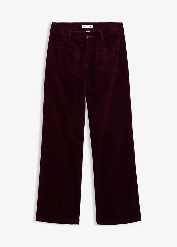 Cordhose aus Baumwoll-Stretch in rot von vorne - bonprix Cordhose aus Baumwoll-Stretch in rot von vorne - bonprix