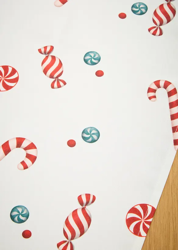 Tischläufer mit Weihnachtsmotiv, wasserabweisend in beige (Detailaufnahme) - bonprix
