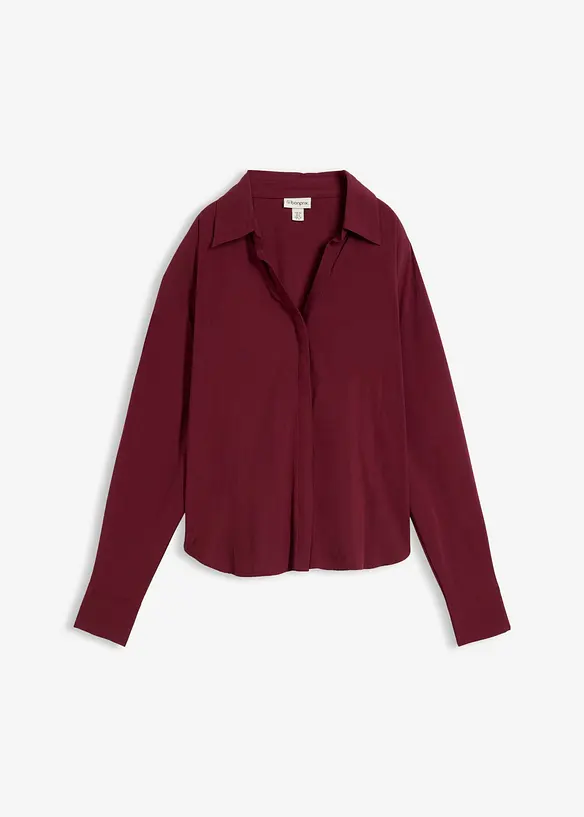 Bluse aus softer Viskose in rot von vorne - bonprix Bluse aus softer Viskose in rot von vorne - bonprix