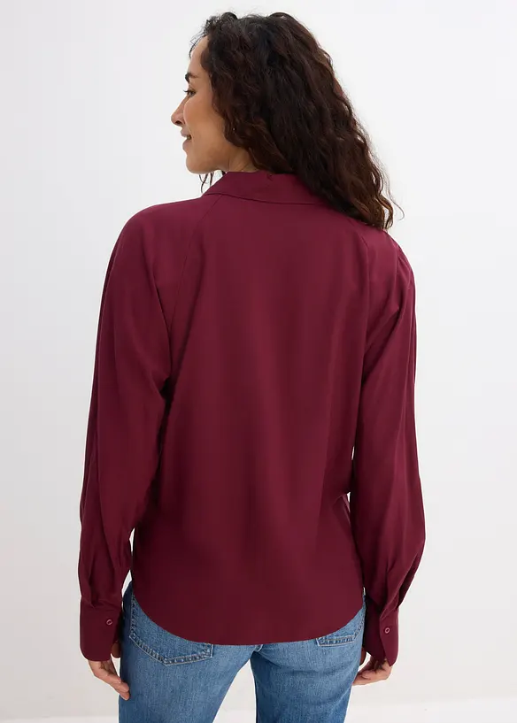 Bluse aus softer Viskose in rot von hinten (im Anschnitt) - bonprix Bluse aus softer Viskose in rot von hinten (im Anschnitt) - bonprix