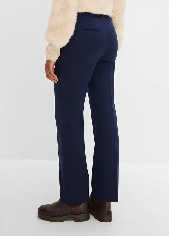 Hose in Wolloptik aus Viskose-Mix in blau von hinten - bonprix Hose in Wolloptik aus Viskose-Mix in blau von hinten - bonprix