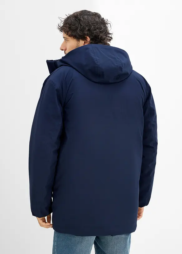 2-in-1 Tragejacke für Herren mit Trageeinsatz (2-teiliges Set) in blau von hinten (Totalaufnahme) - bonprix