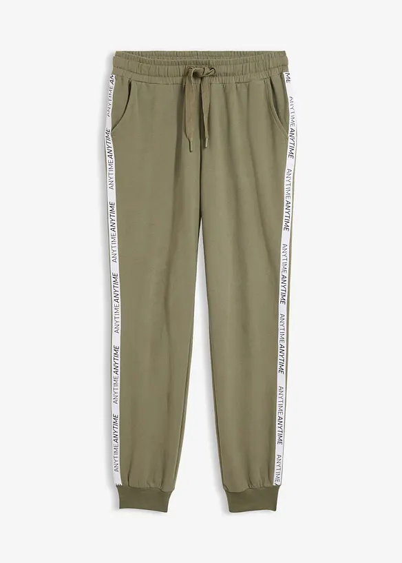 Softe Sweathose aus weichem Baumwoll-Mix in grün von vorne - bonprix Softe Sweathose aus weichem Baumwoll-Mix in grün von vorne - bonprix