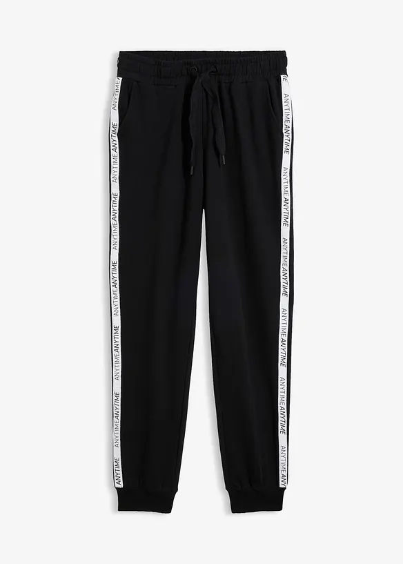 Softe Sweathose aus weichem Baumwoll-Mix in schwarz von vorne - bonprix Softe Sweathose aus weichem Baumwoll-Mix in schwarz von vorne - bonprix