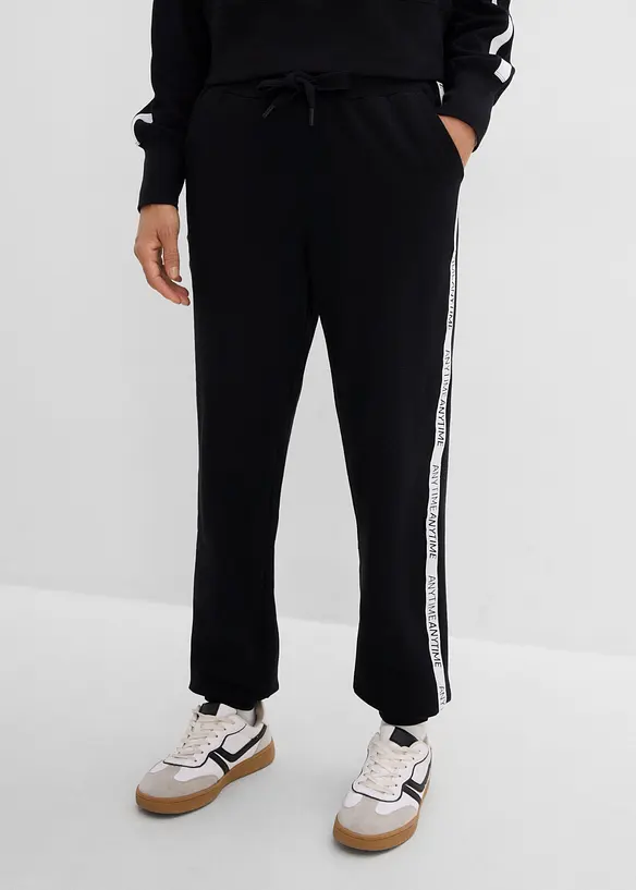 Softe Sweathose aus weichem Baumwoll-Mix in schwarz von vorne - bonprix Softe Sweathose aus weichem Baumwoll-Mix in schwarz von vorne - bonprix