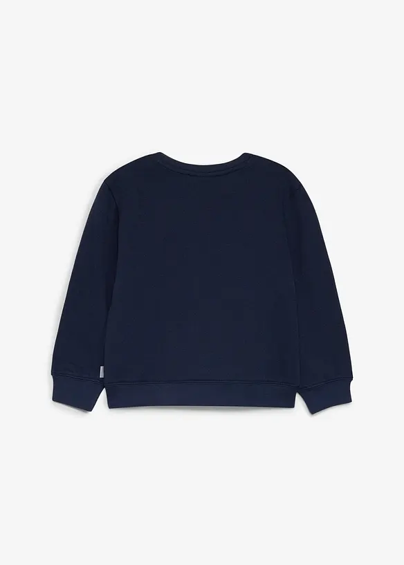 Lurchi Sweatshirt aus weicher Bio Baumwolle in blau von hinten - Lurchi
