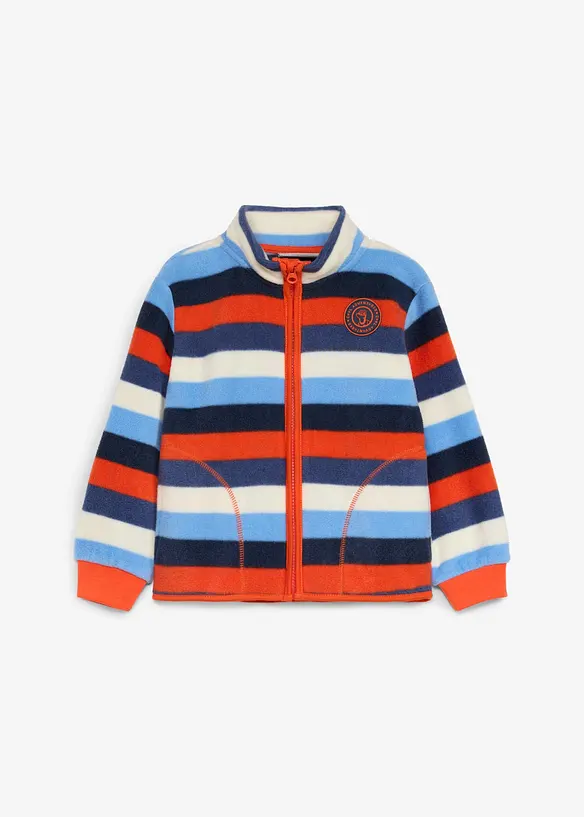 Lurchi Fleecejacke mit Kontrastdetails in blau von vorne - Lurchi