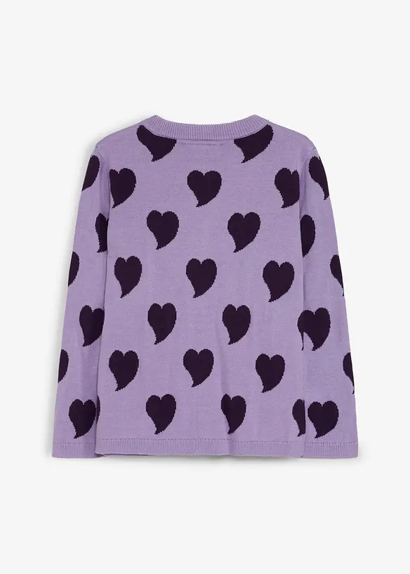 Lurchi Feinstrickjacke in lila von hinten - Lurchi