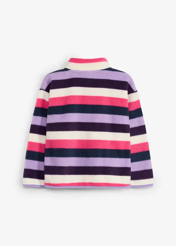 Lurchi Fleecejacke mit Kontrastdetails in lila von hinten - Lurchi