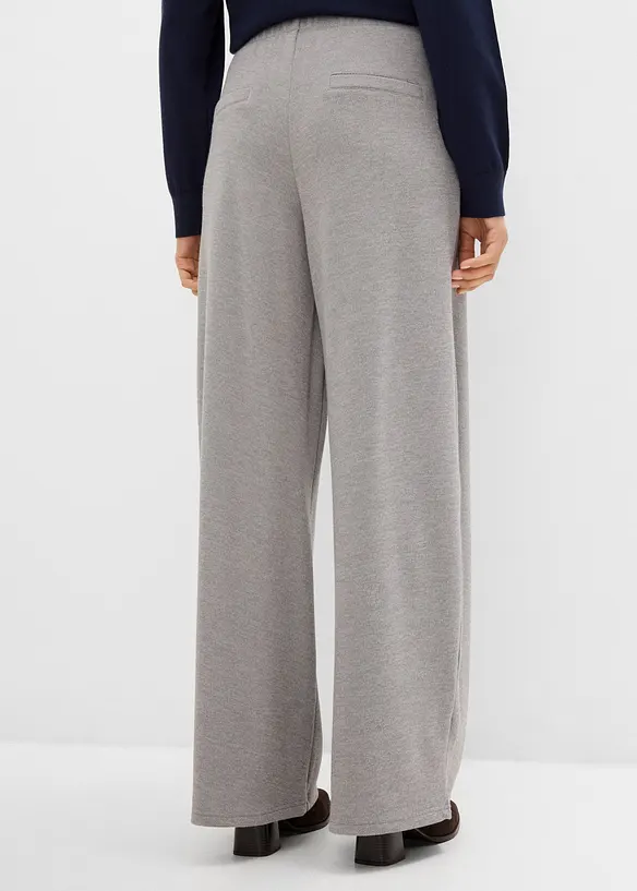 Piqué-Hose mit asymmetrischem Verlauf in grau von hinten - bonprix Piqué-Hose mit asymmetrischem Verlauf in grau von hinten - bonprix