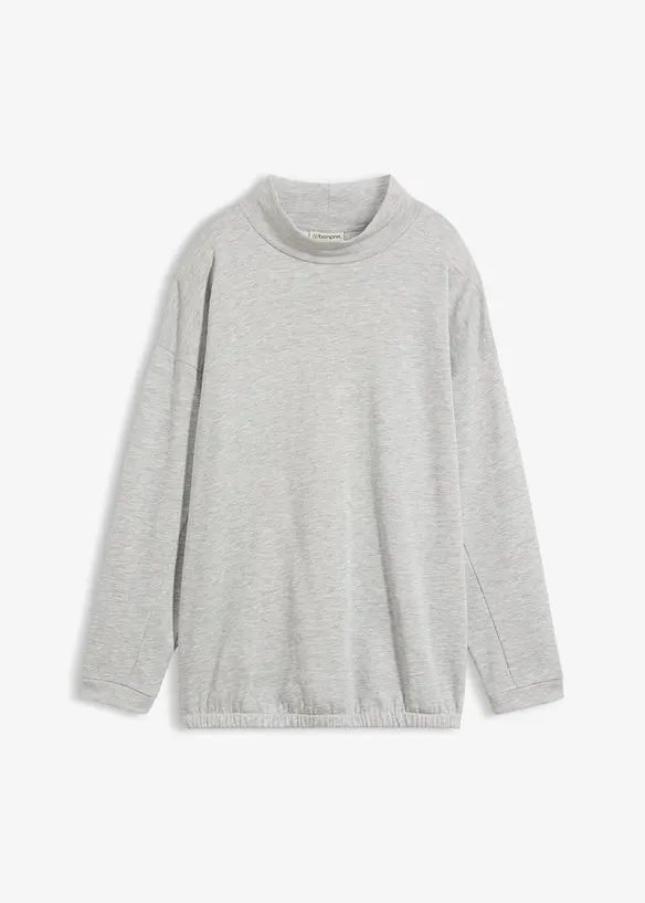 Sweatshirt aus weichem Baumwoll-Mix in grau von vorne - bonprix Sweatshirt aus weichem Baumwoll-Mix in grau von vorne - bonprix
