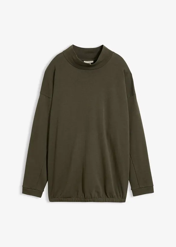 Sweatshirt aus weichem Baumwoll-Mix in grün von vorne - bonprix Sweatshirt aus weichem Baumwoll-Mix in grün von vorne - bonprix