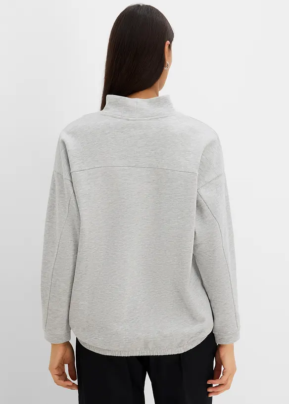 Sweatshirt aus weichem Baumwoll-Mix in grau von hinten (im Anschnitt) - bonprix Sweatshirt aus weichem Baumwoll-Mix in grau von hinten (im Anschnitt) - bonprix