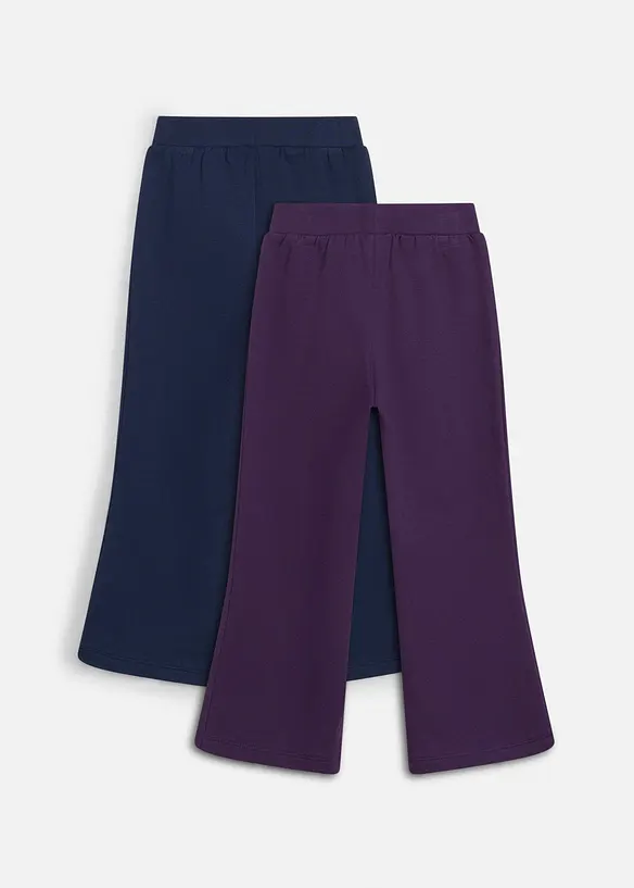 Lurchi Thermo-Leggings Bootcut (2er Pack) in lila von hinten - Lurchi