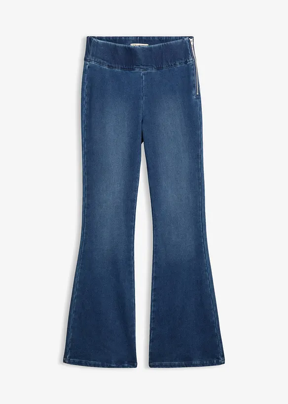 Wärmende Jeggings High Waist, Bequembund in blau von vorne - bonprix Wärmende Jeggings High Waist, Bequembund in blau von vorne - bonprix