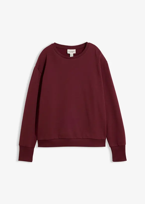 Oversize-Sweatshirt aus weichem Baumwoll-Mix in rot von vorne - bonprix Oversize-Sweatshirt aus weichem Baumwoll-Mix in rot von vorne - bonprix