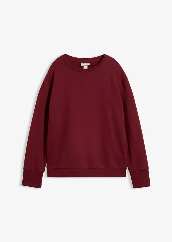 Oversize-Sweatshirt aus weichem Baumwoll-Mix in rot von vorne - bonprix Oversize-Sweatshirt aus weichem Baumwoll-Mix in rot von vorne - bonprix