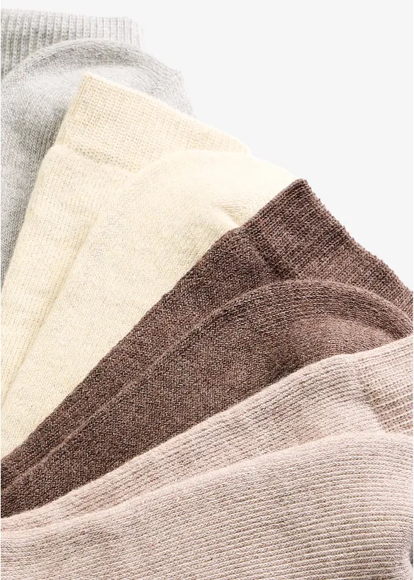 Thermo Frottee Socken mit Bio-Baumwolle (4er Pack) in beige - bonprix