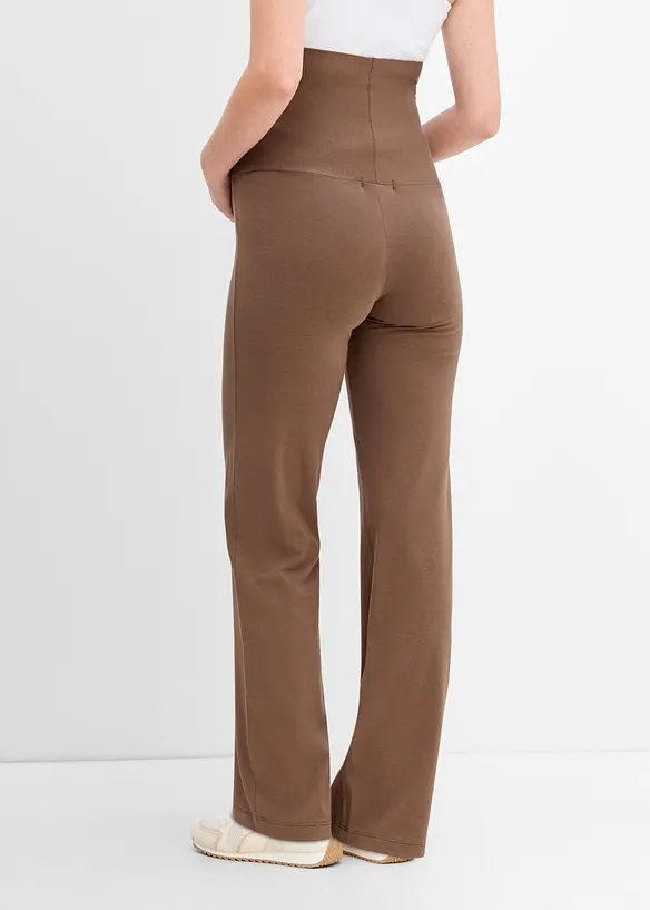 2-in-1 Jerseyhose für die Schwangerschaft und danach mit umklappbarem Bund in braun von hinten - bonprix 2-in-1 Jerseyhose für die Schwangerschaft und danach mit umklappbarem Bund in braun von hinten - bonprix