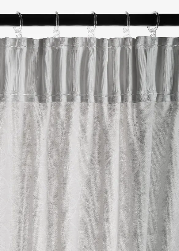 Blickdichter Jacquard Vorhang aus Bio-Baumwolle (1er Pack) in grau - bonprix